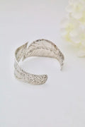 Bracelet Manchette Feuille  Acier Inoxydable