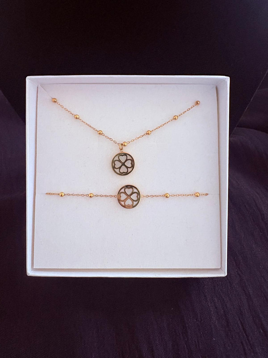 Collier et bracelet Trèfle