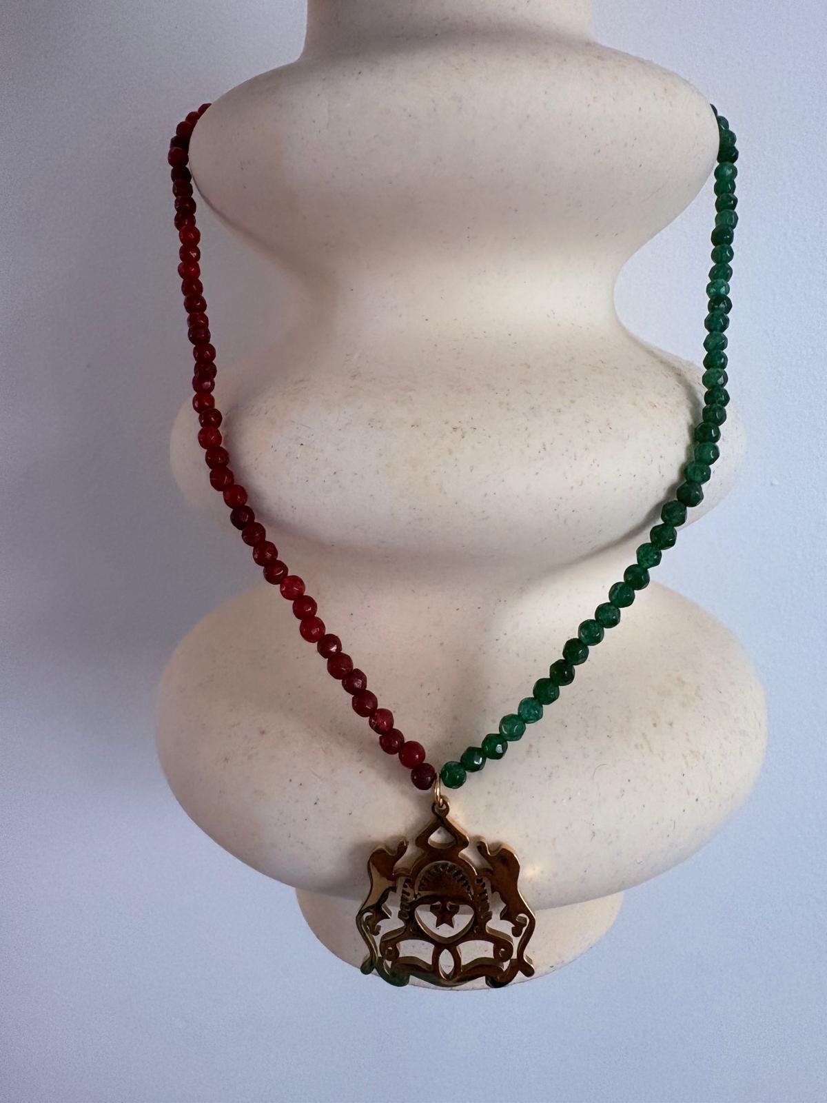 Collier Maroc rouge et vert