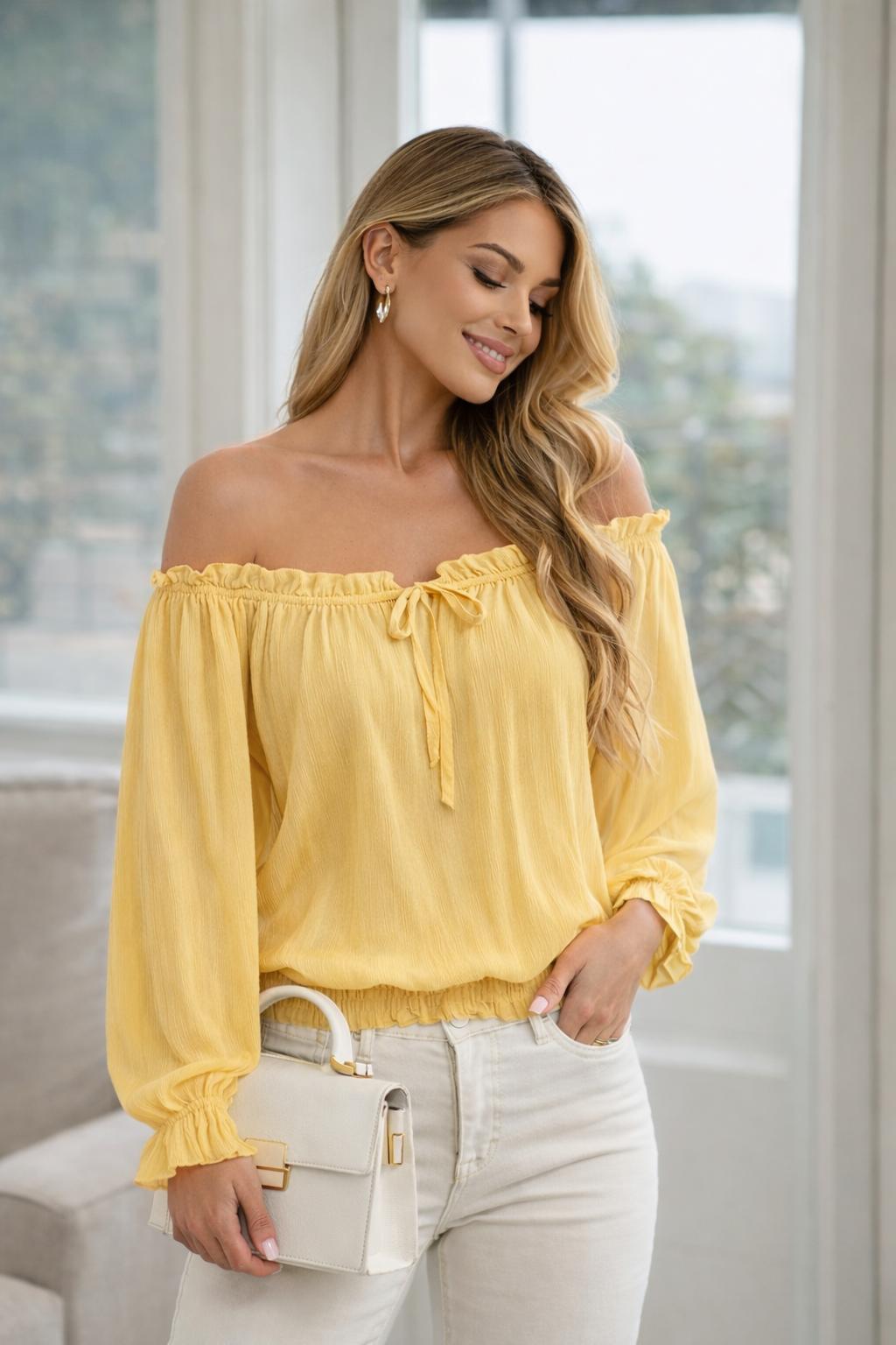 Blouse Bohème Épaules Dénudées