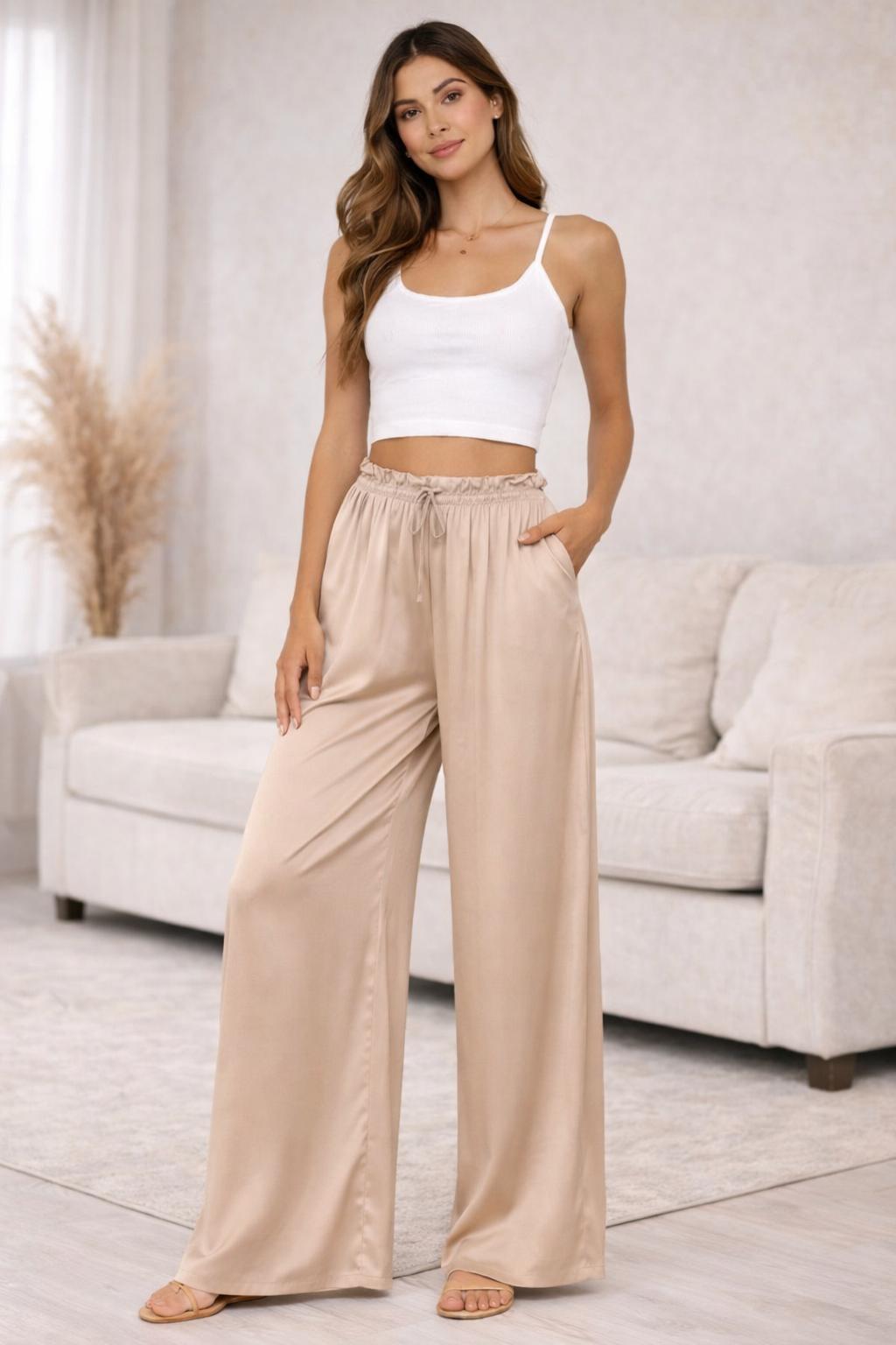 Pantalon Satin Fluide