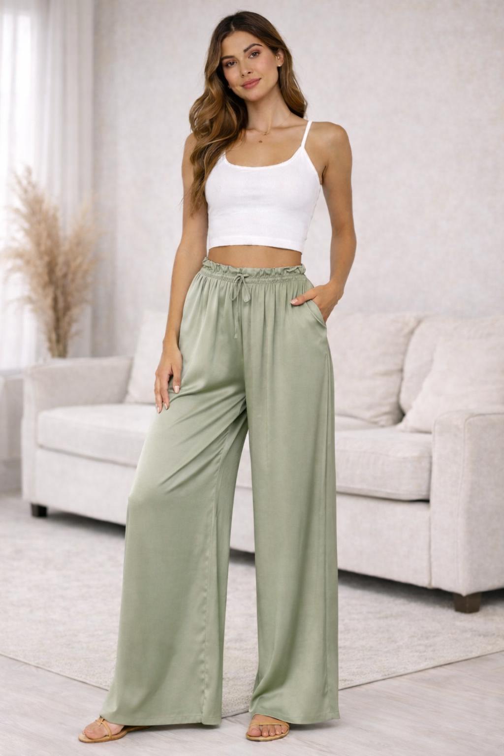 Pantalon Satin Fluide
