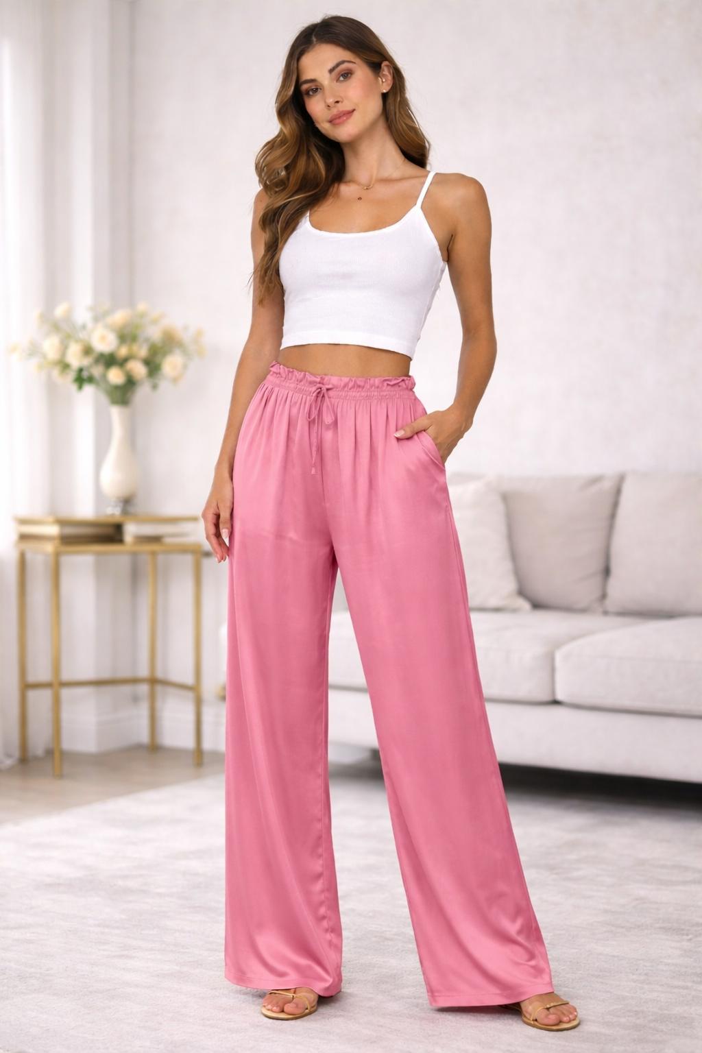 Pantalon Satin Fluide