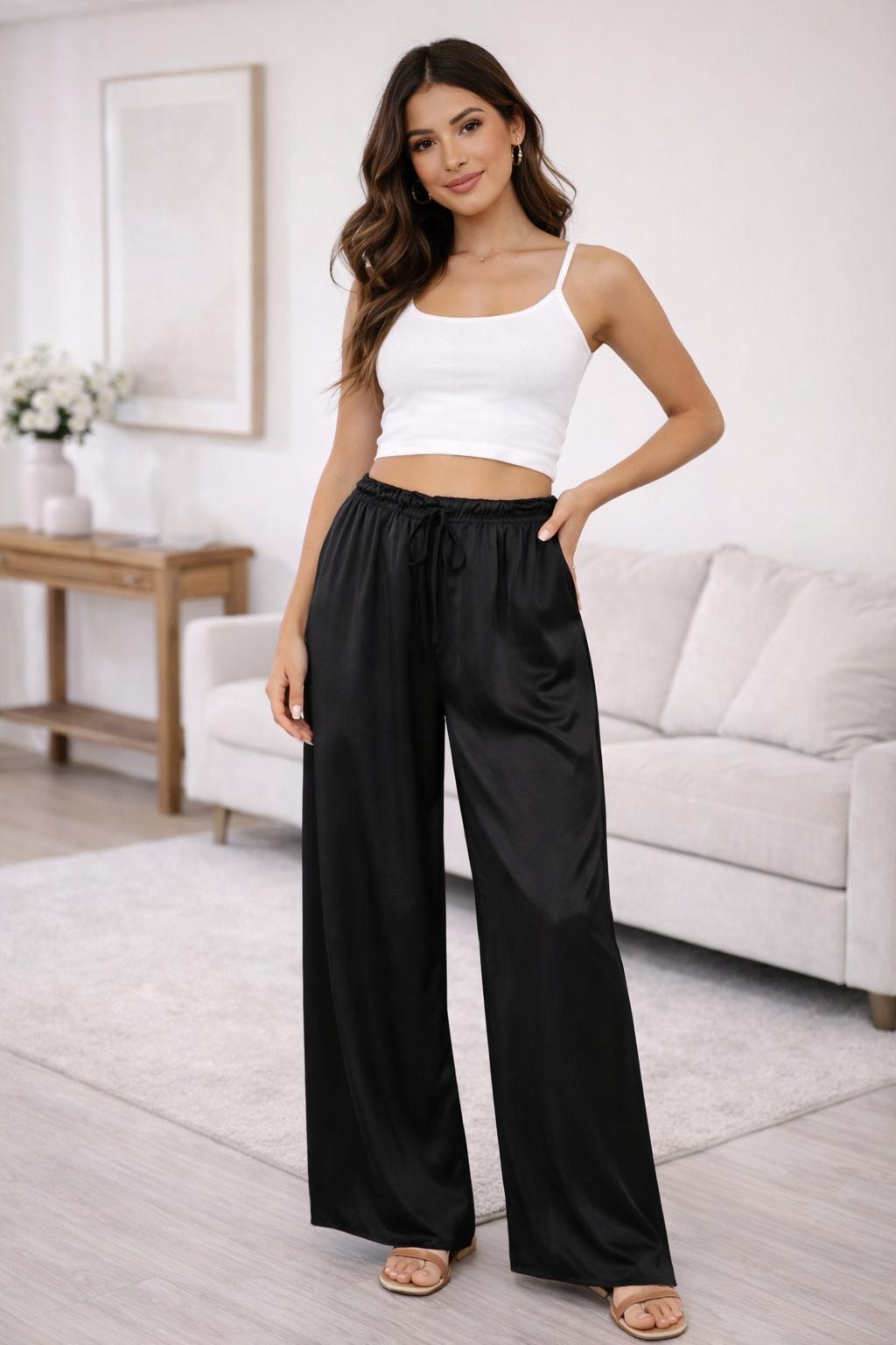 Pantalon Satin Fluide