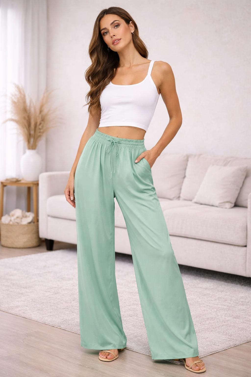 Pantalon Satin Fluide